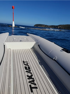 Flat floor, great under foot with bow locker for safety gear and can be used as a casting deck or landing platform.